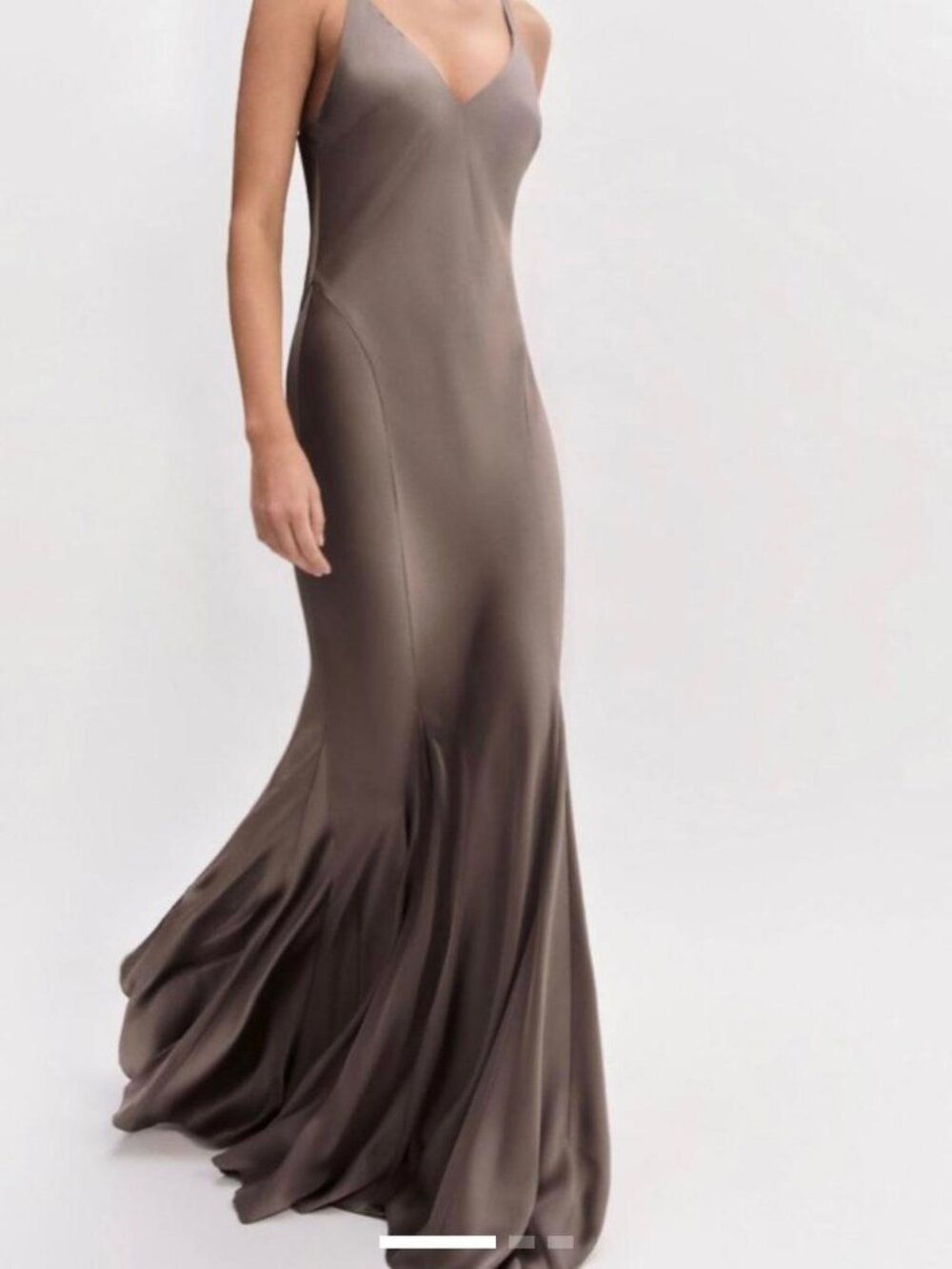 Reformation Women's Grey and Brown Dress